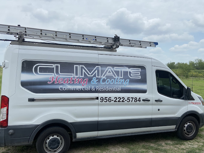 Climate Heating & Cooling service van serving homes and businesses in McAllen, TX